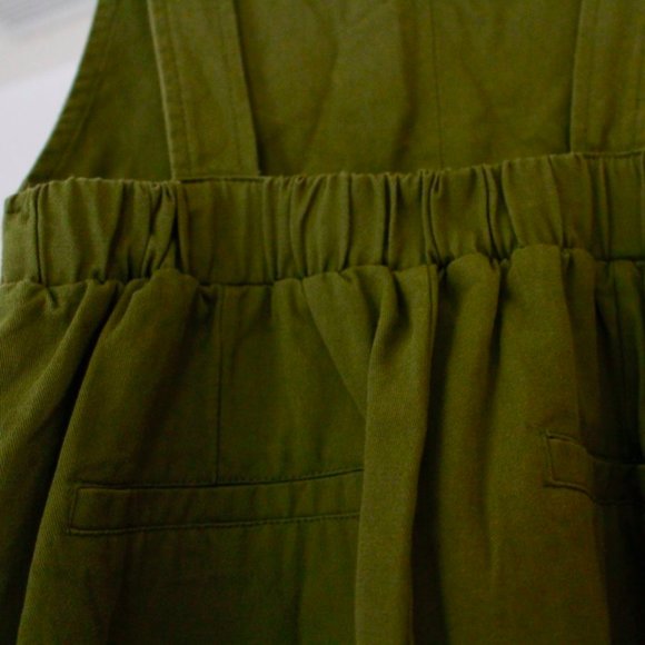 Emory Park Olive Army Green Elastic Overalls Small - Picture 4 of 6